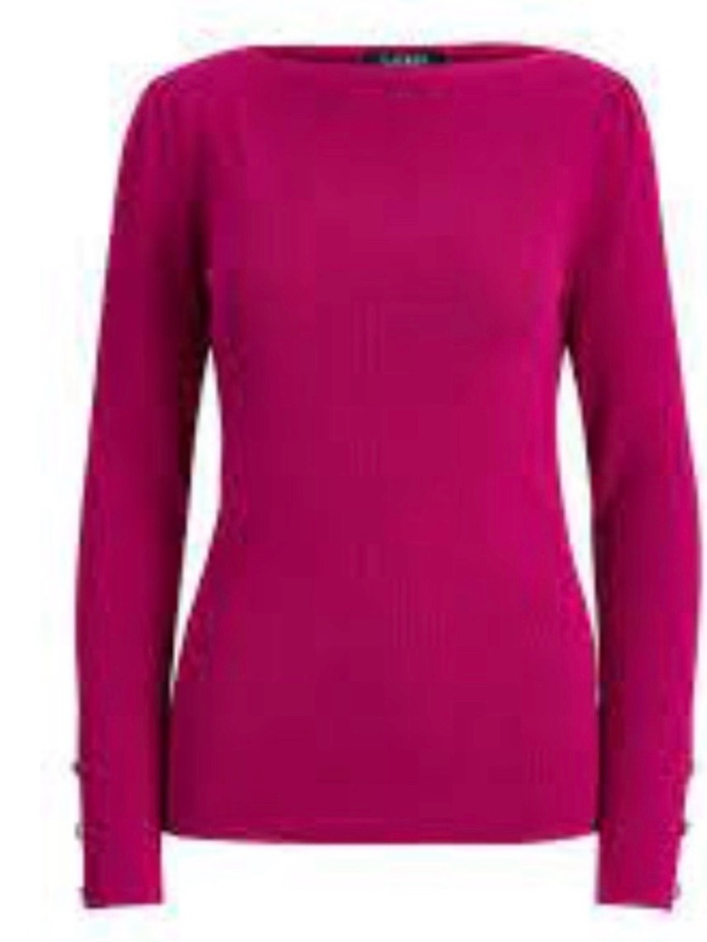 Lauren Ralph Lauren Ribbed Boatneck sweater SZ XL Claret color
